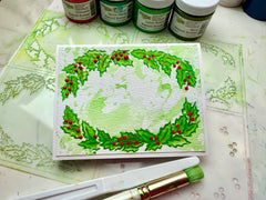 TCW6044 Layered A2 Holly Wreath Stencil