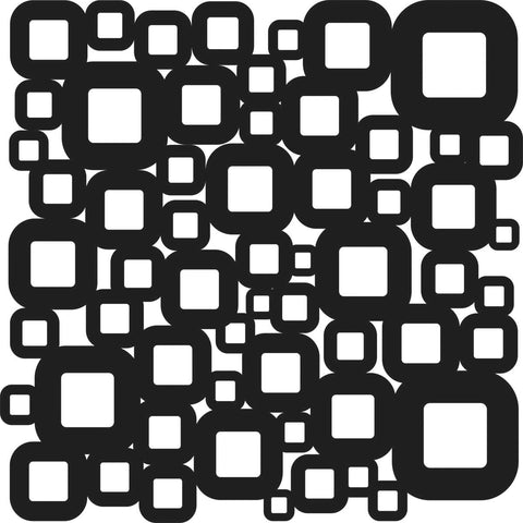 TCW154 Retro Squares Stencil