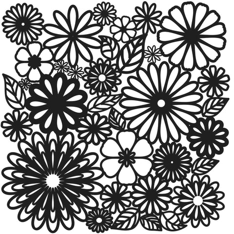 TCW157 Flower Frenzy Stencil