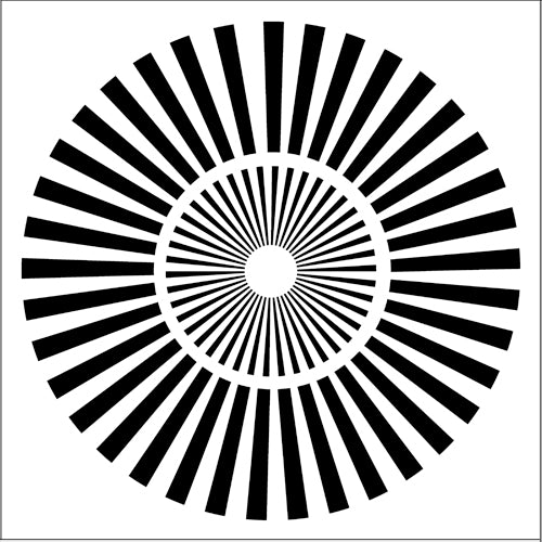TCW166 Sunburst Stencil