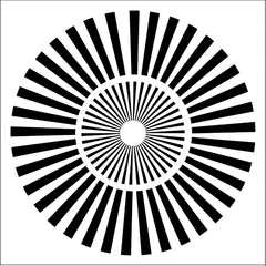 TCW166 Sunburst Stencil