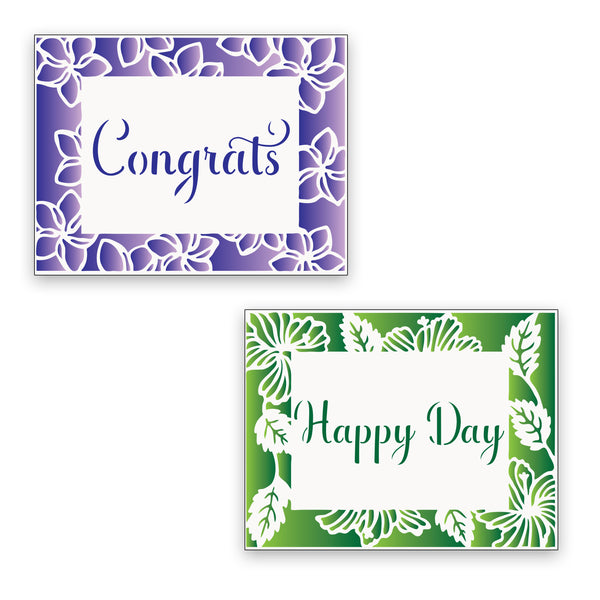 TCW6056 Plumeria Hibiscus Leaves Frame