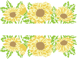 TCW6037 Layered A2 Daisy Banner Stencil