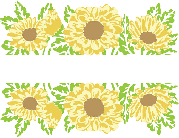TCW6037 Layered A2 Daisy Banner Stencil