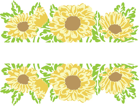 TCW6037 Layered A2 Daisy Banner Stencil
