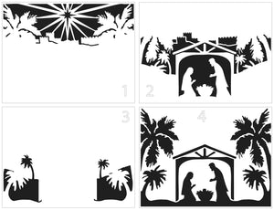 TCW6046 Layered A2 Nativity Scene Stencil