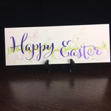 TCW2404 Easter Scenery Sign Stencil 16½" x 6"
