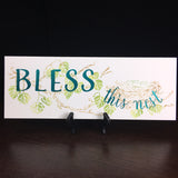 TCW2402 Blessed Nest Sign Stencil 16½" x 6"