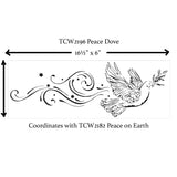 TCW2196 Peace Dove Sign Stencil