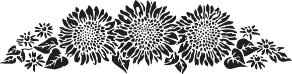 TCW2198 Sunflower Spray Sign Stencil 16½