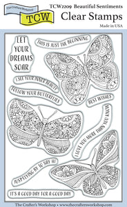 TCW2209 Beautiful Sentiments 4x6 Clear Stamps