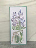 TCW2335 Slimline Stencil Lavender in Jar
