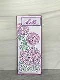 TCW2337 Slimline Stencil Hydrangea Bouquet