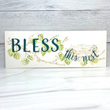 TCW2411 Bless this Nest Sign Stencil 16½" x 6"