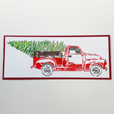 TCW6005 Christmas Truck Layered Slimline Stencil