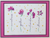 TCW6018 Word Flowers Layered A2 Stencil