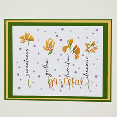 TCW6018 Word Flowers Layered A2 Stencil