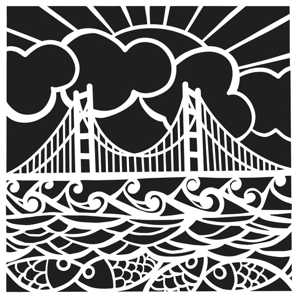 TCW1049 Golden Gate Stencil