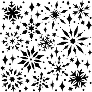 TCW1057 Stencil Snowflake Sparkles