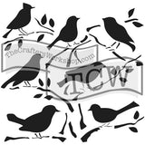 TCW185 Birds Stencil
