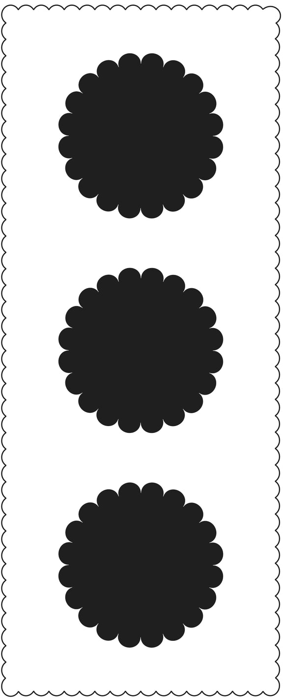 TCW2310 Scalloped Circles Slimline Stencil