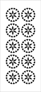 TCW2315 Crystal Flowers Slimline Stencil