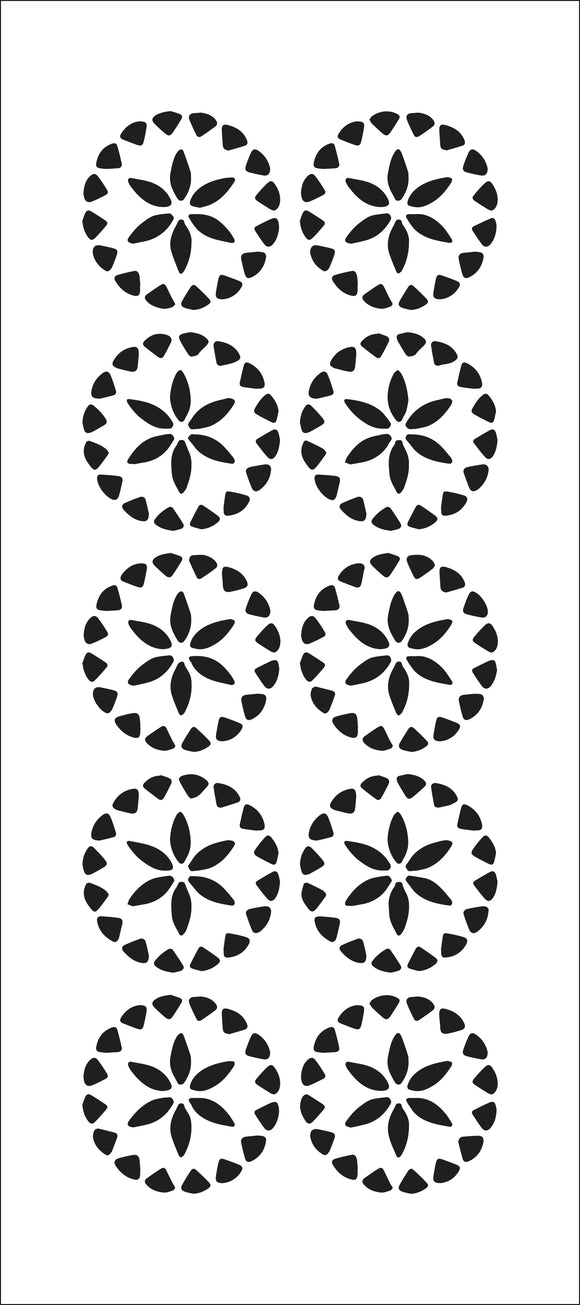 TCW2315 Crystal Flowers Slimline Stencil
