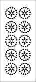 TCW2315 Crystal Flowers Slimline Stencil