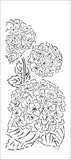 TCW2337 Slimline Stencil Hydrangea Bouquet