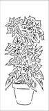 TCW2344 Potted Poinsettia Slimline Stencil