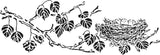TCW2402 Blessed Nest Sign Stencil 16½" x 6"
