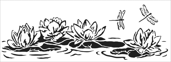 TCW2416 Stencil Lily Pond