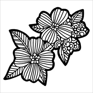 TCW984 Stencil Dogwood Pair