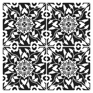 TCW990 Stencil Flourish Tile